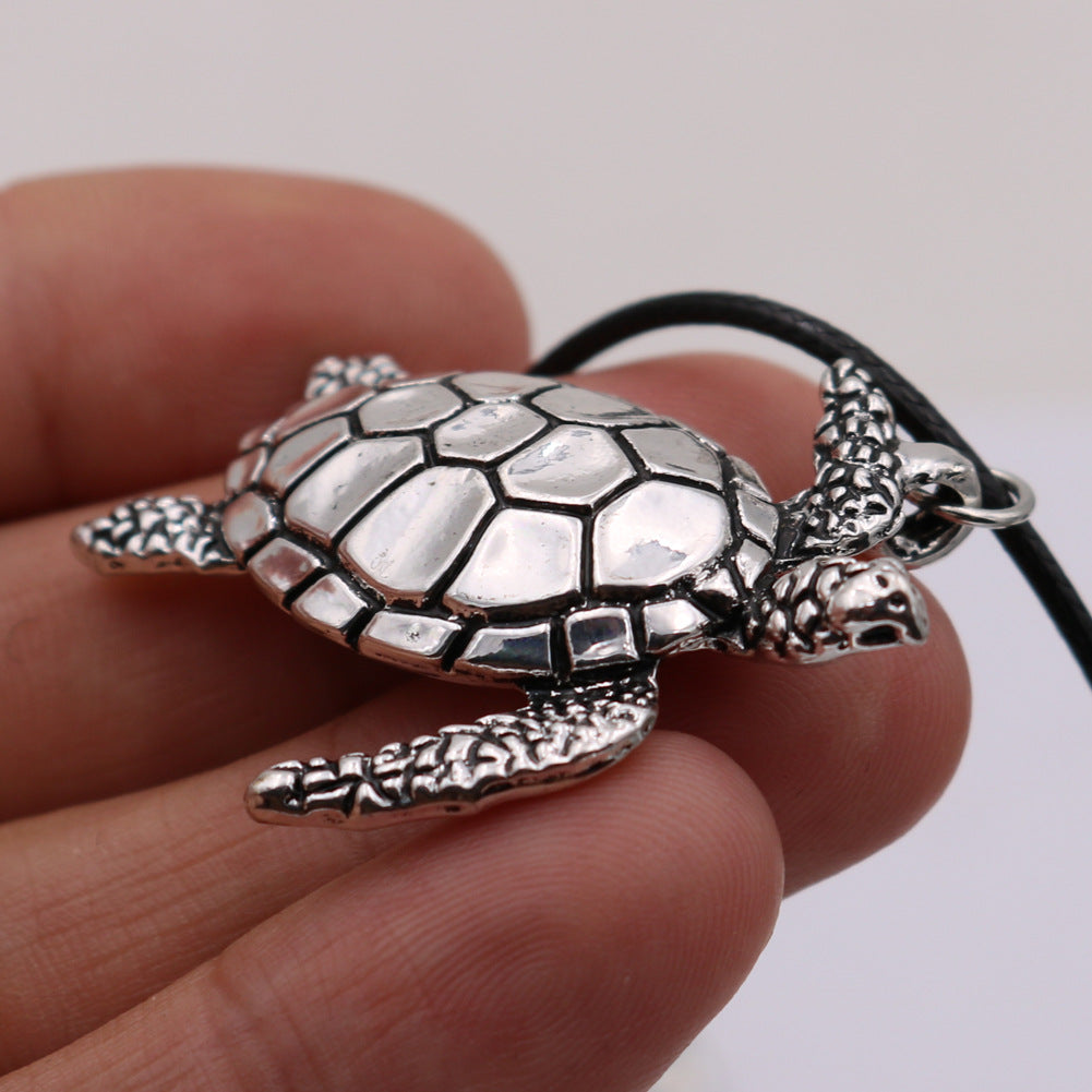 Turtle Pendant Metal Necklace for Stylish Men from Planderful's Norse Legacy Collection