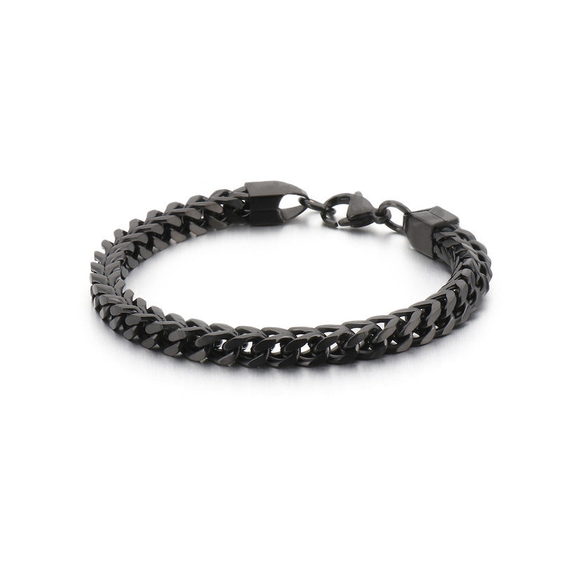 Timeless Titanium Steel Men's Bracelet - Versatile Retro Chain Accessory Inspired by Japan and South Korea Trends