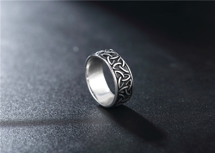 Vintage Nordic Viking Titanium Steel Men's Ring