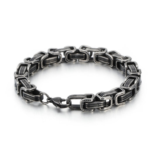 Retro Emperor Chain Stainless Steel Bracelet for Men – Versatile Casual Jewelry