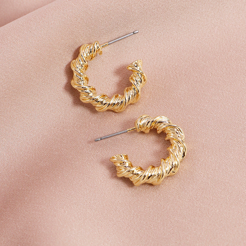 Wholesale C-Shaped Metal Earrings - Vienna Verve Collection