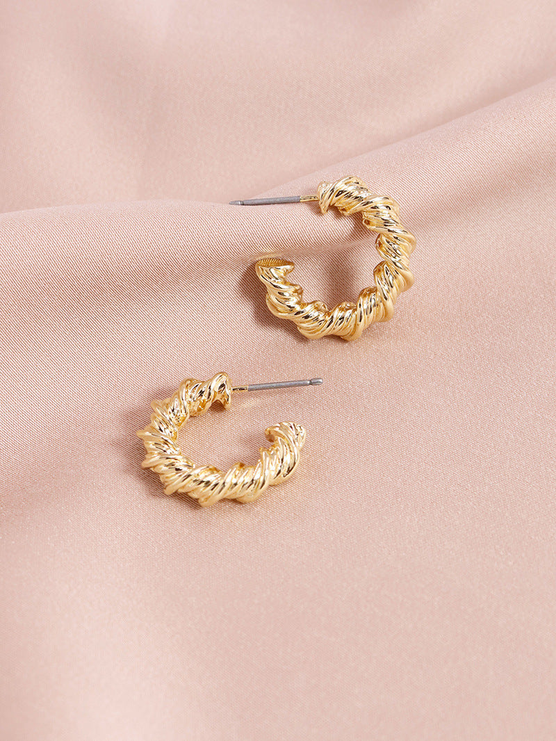 Wholesale C-Shaped Metal Earrings - Vienna Verve Collection