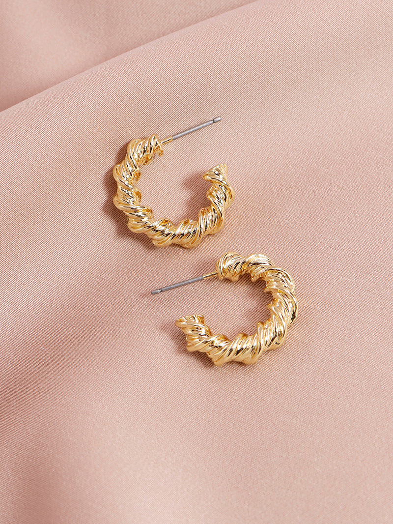 Wholesale C-Shaped Metal Earrings - Vienna Verve Collection