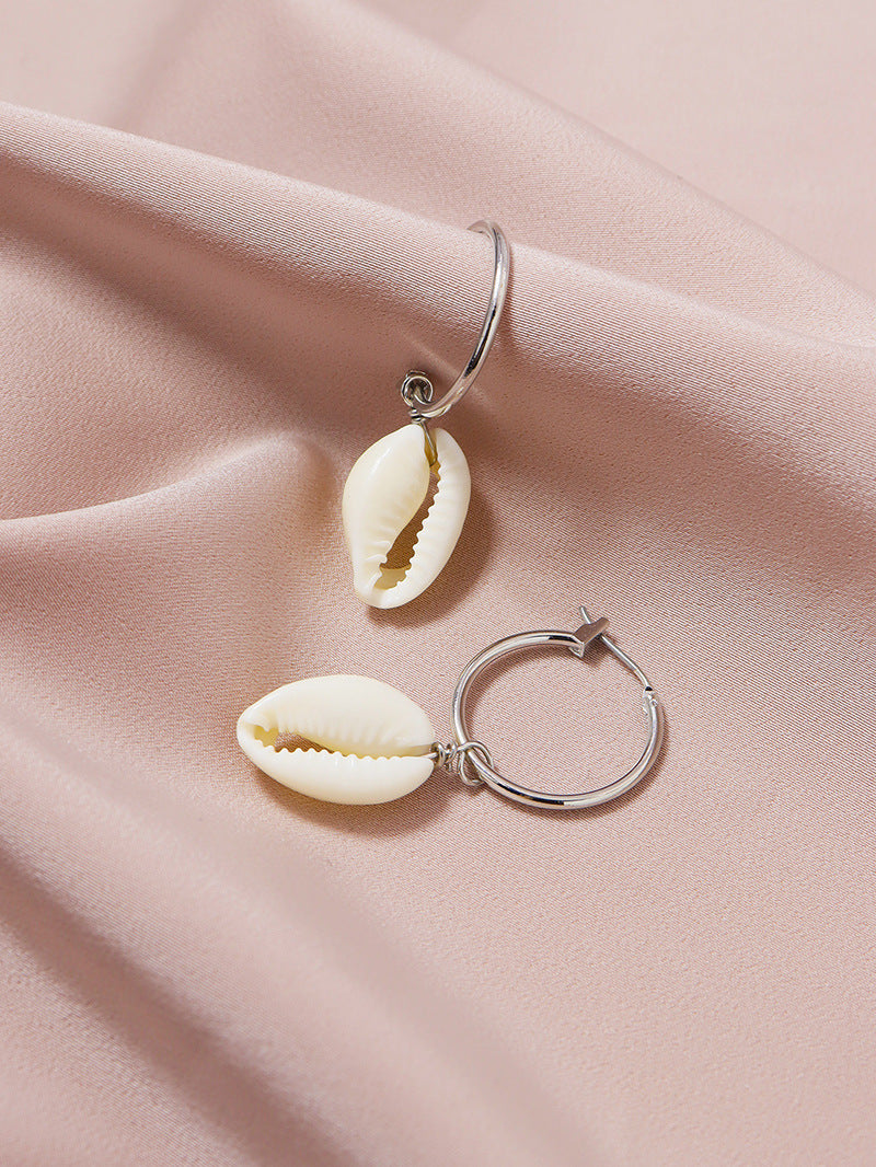 Seashell and Cross-Border Earrings Set - Vienna Verve Collection