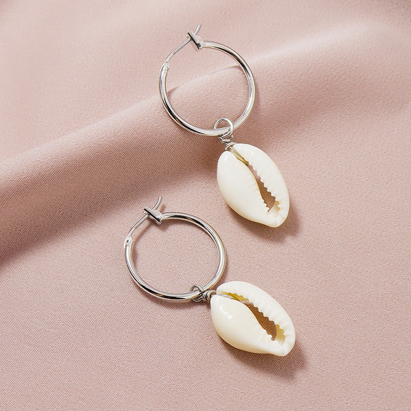 Seashell and Cross-Border Earrings Set - Vienna Verve Collection