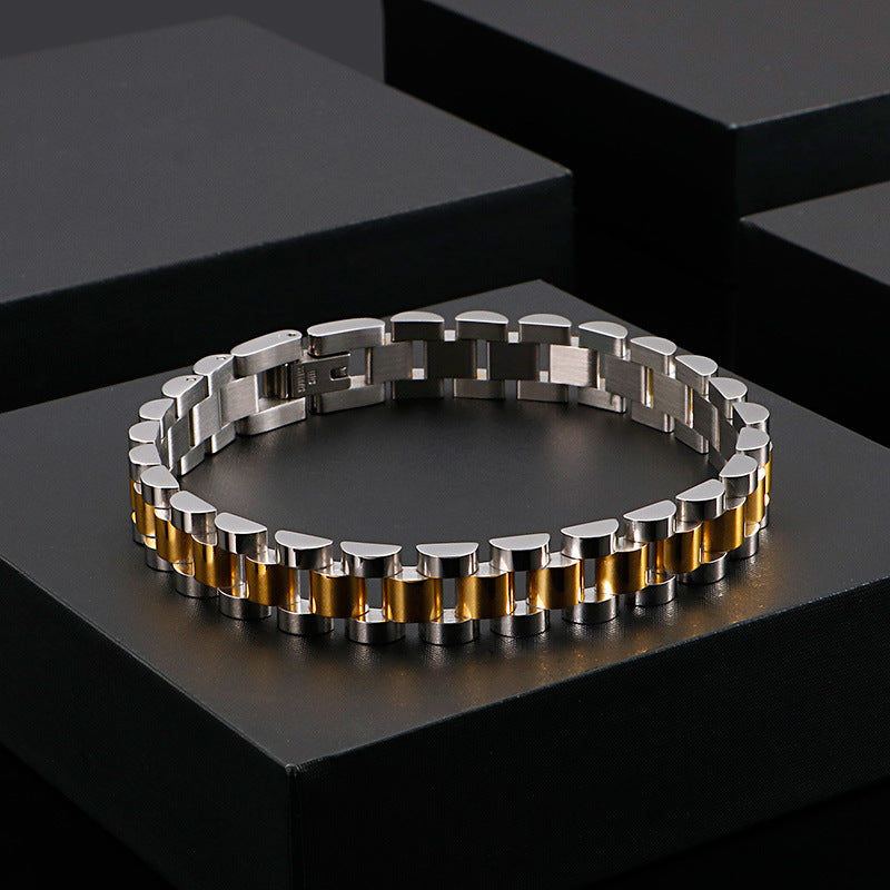 Stylish Titanium Steel Bracelet for Men - Japanese and Korean Trendy Accessory for Business Professionals