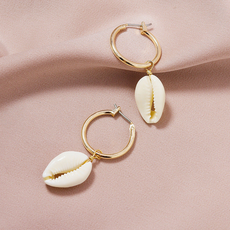 Seashell and Cross-Border Earrings Set - Vienna Verve Collection