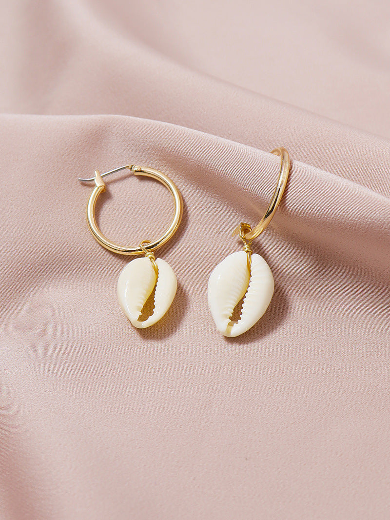 Seashell and Cross-Border Earrings Set - Vienna Verve Collection