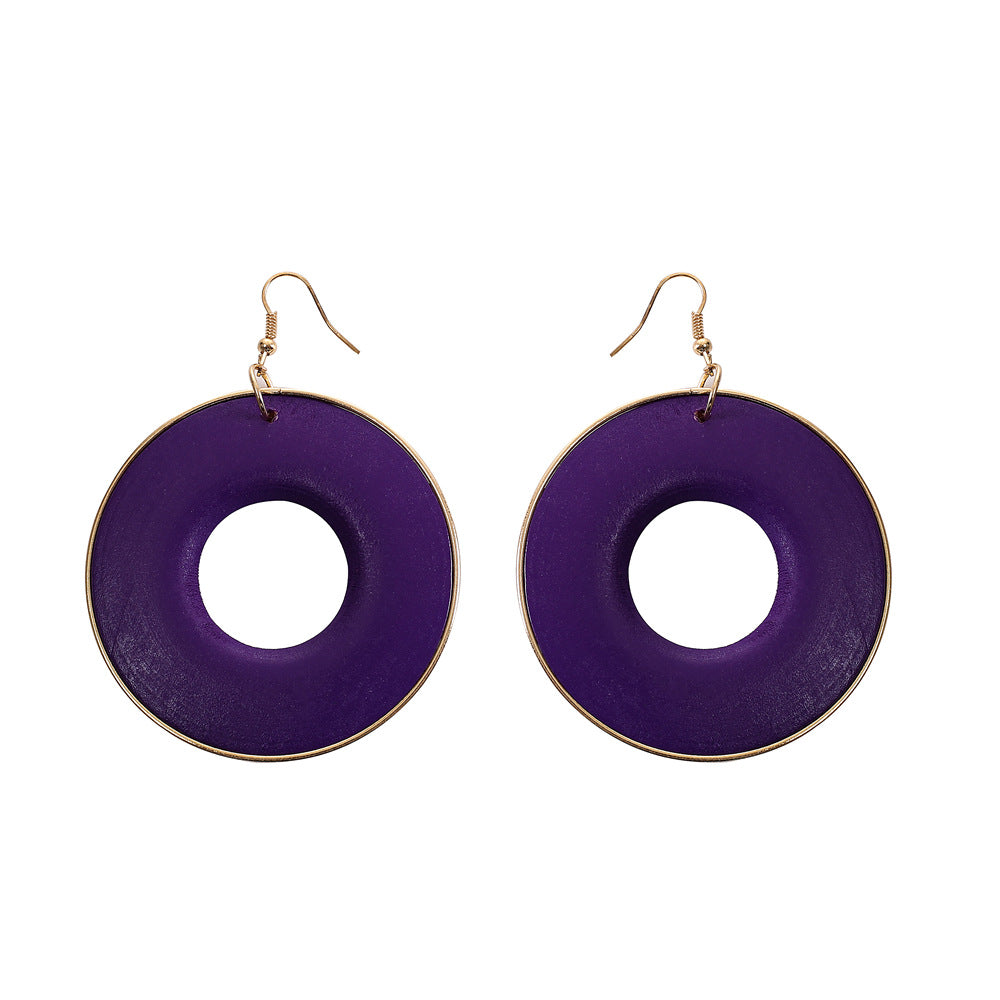 Wooden African Style Round Earrings for Women - Vienna Verve Collection