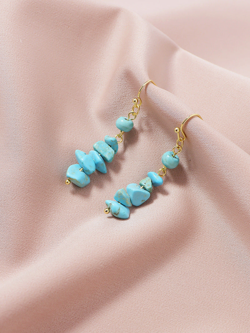 Breezy Gemstone Dangle Earrings - Vienna Verve Collection