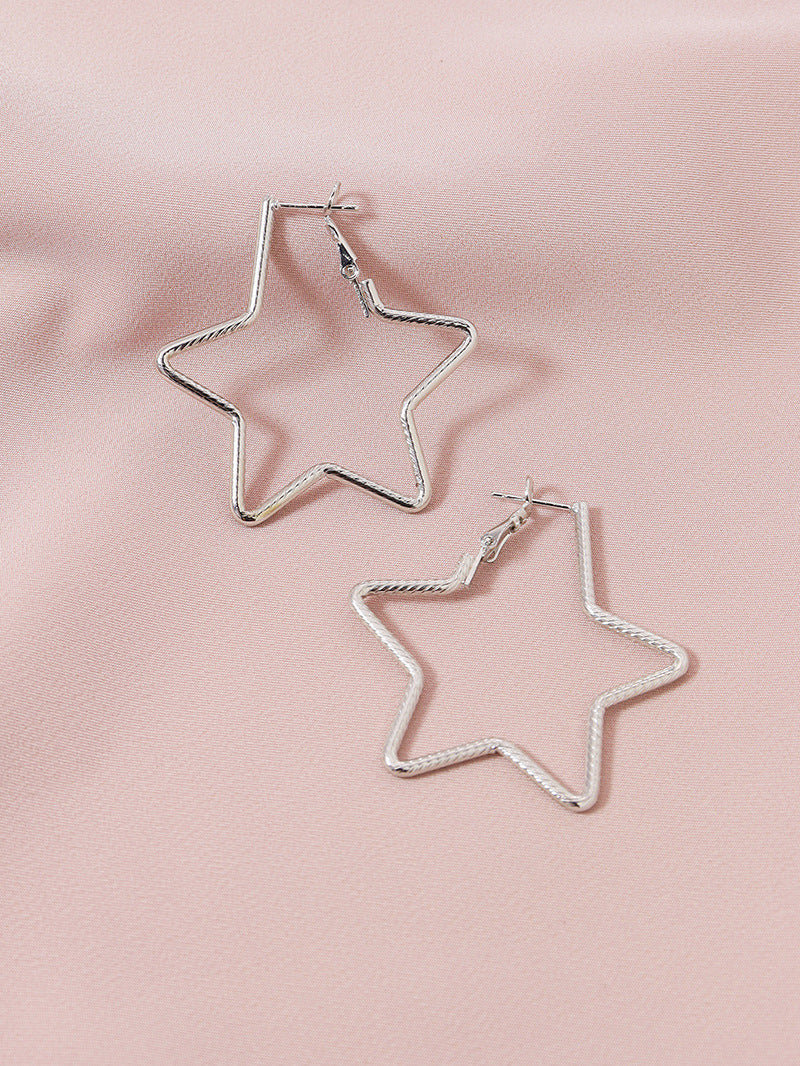 Metallic Starburst Earrings - Vienna Verve Collection - Lightweight Cross-border Jewelry