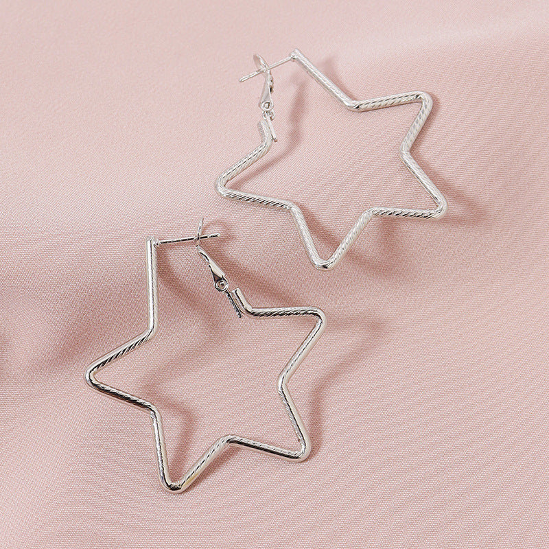 Metallic Starburst Earrings - Vienna Verve Collection - Lightweight Cross-border Jewelry