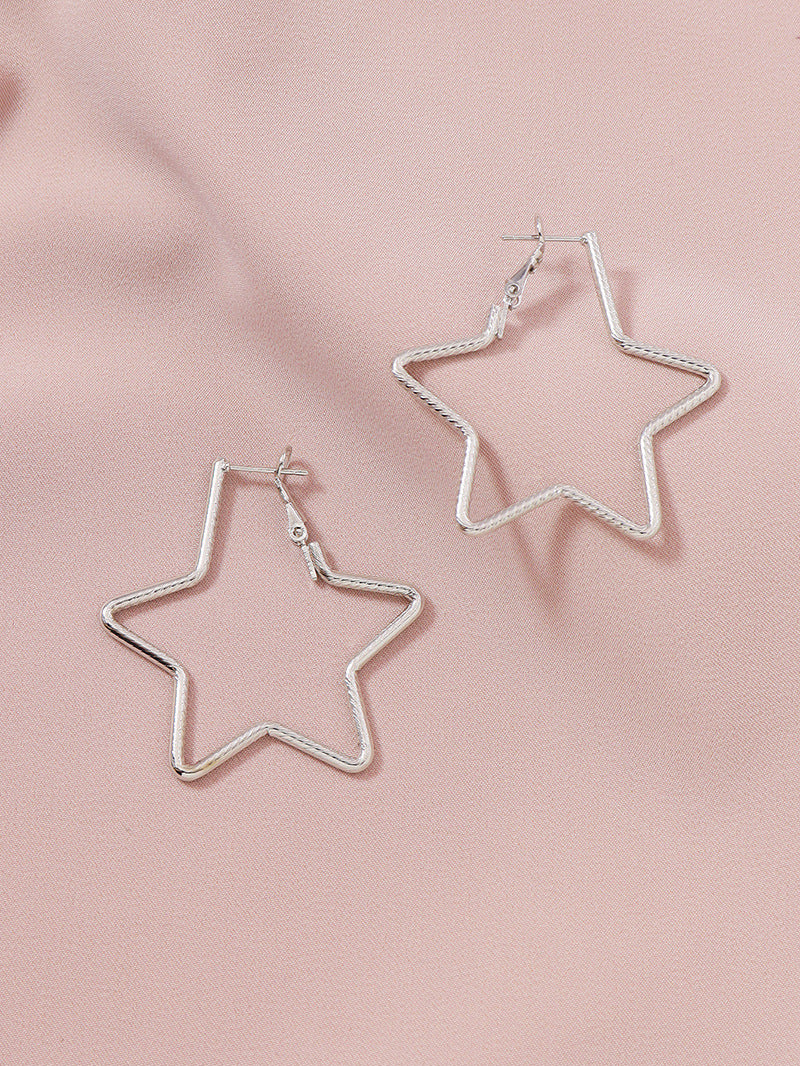 Metallic Starburst Earrings - Vienna Verve Collection - Lightweight Cross-border Jewelry