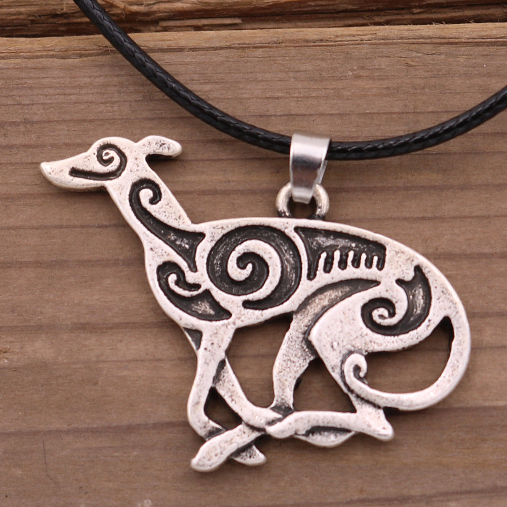 Foreign Trade English Name Animal Necklace - European & American Style Pendant for Men