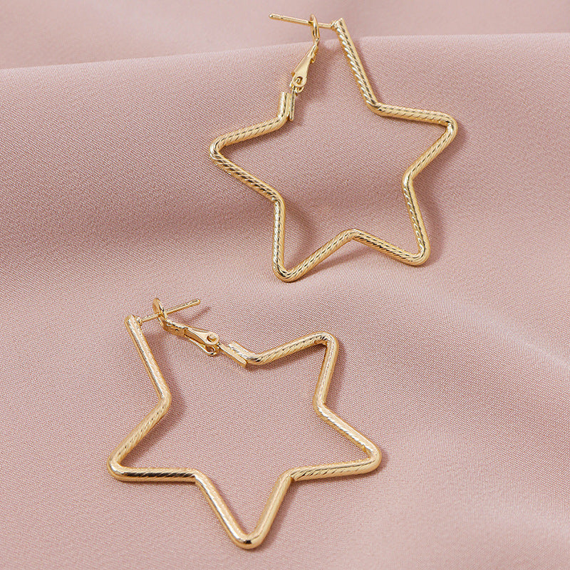 Metallic Starburst Earrings - Vienna Verve Collection - Lightweight Cross-border Jewelry