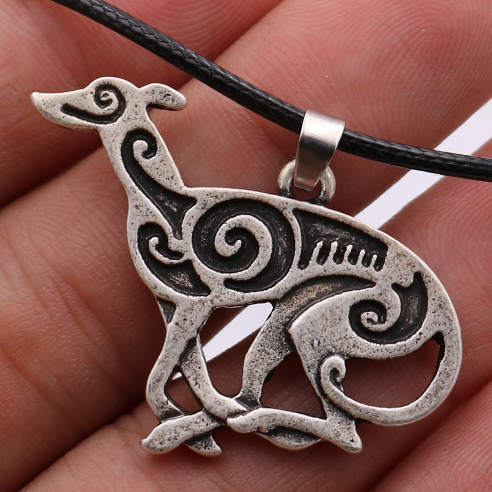 Foreign Trade English Name Animal Necklace - European & American Style Pendant for Men