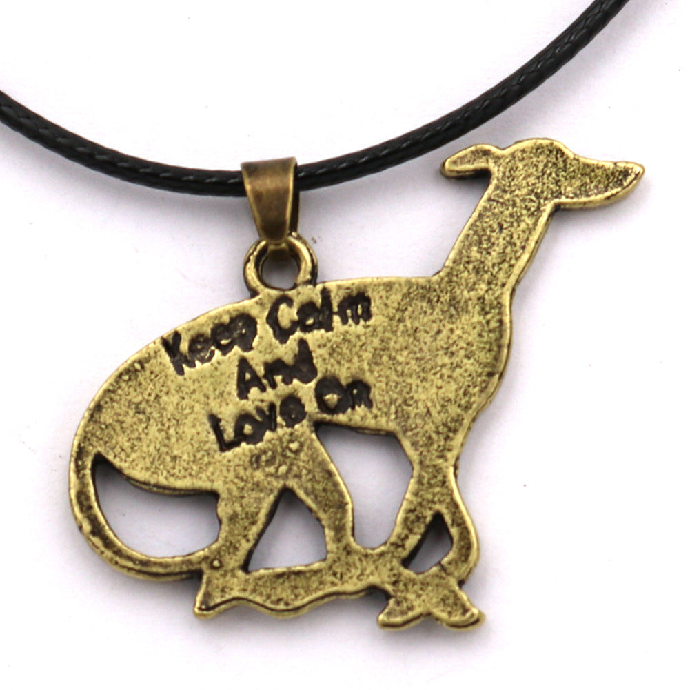 Foreign Trade English Name Animal Necklace - European & American Style Pendant for Men