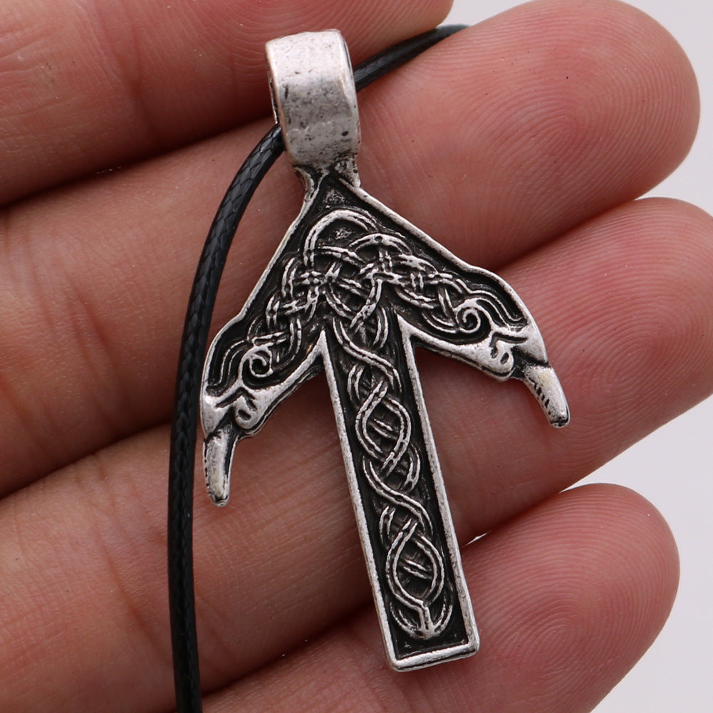 Norse Legacy Metal Flute Rune Pendants Necklace