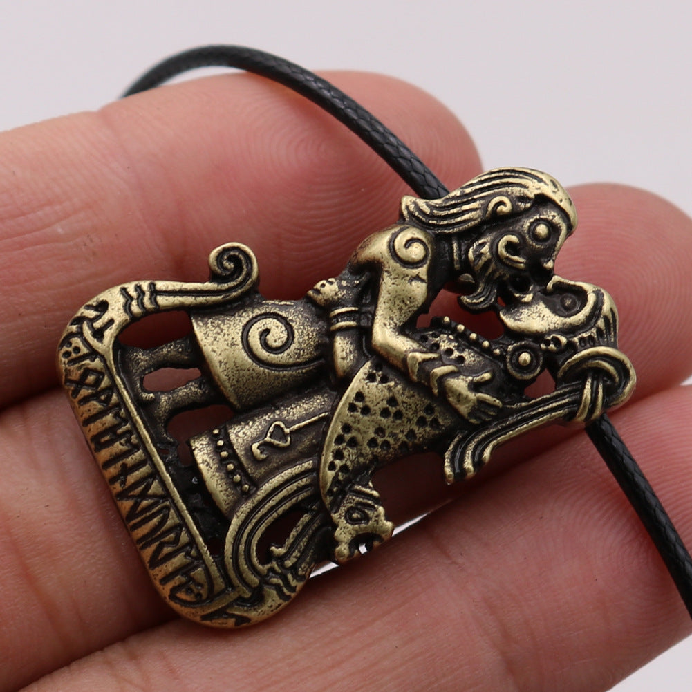 Legendary Viking Metal Necklace - European and American Fashion Accessory