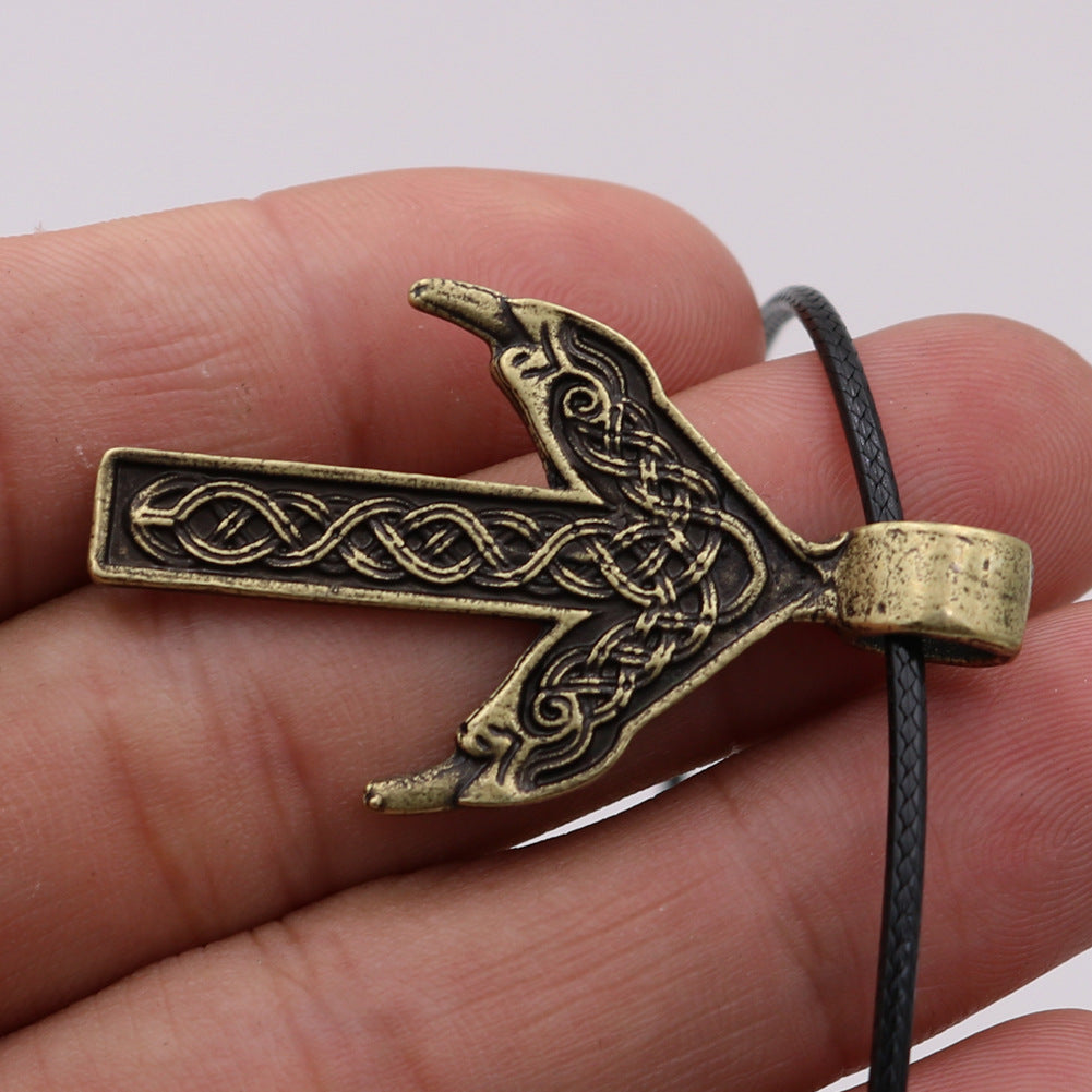 Norse Legacy Metal Flute Rune Pendants Necklace