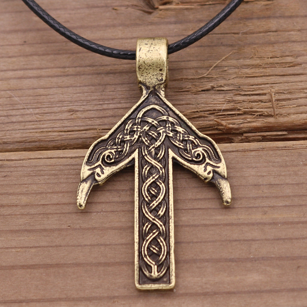 Norse Legacy Metal Flute Rune Pendants Necklace