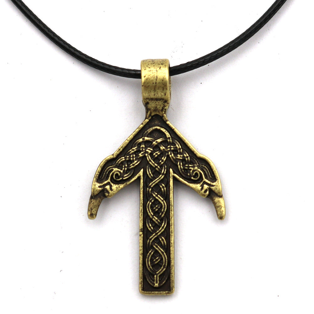 Norse Legacy Metal Flute Rune Pendants Necklace