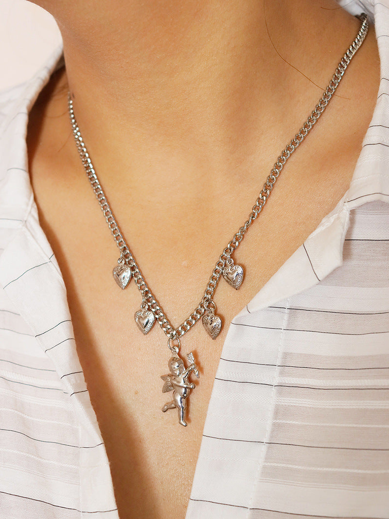 Angelica's Metal Angel Necklace - Trendy Cross-Border Jewelry Piece by Jewelry Artisans