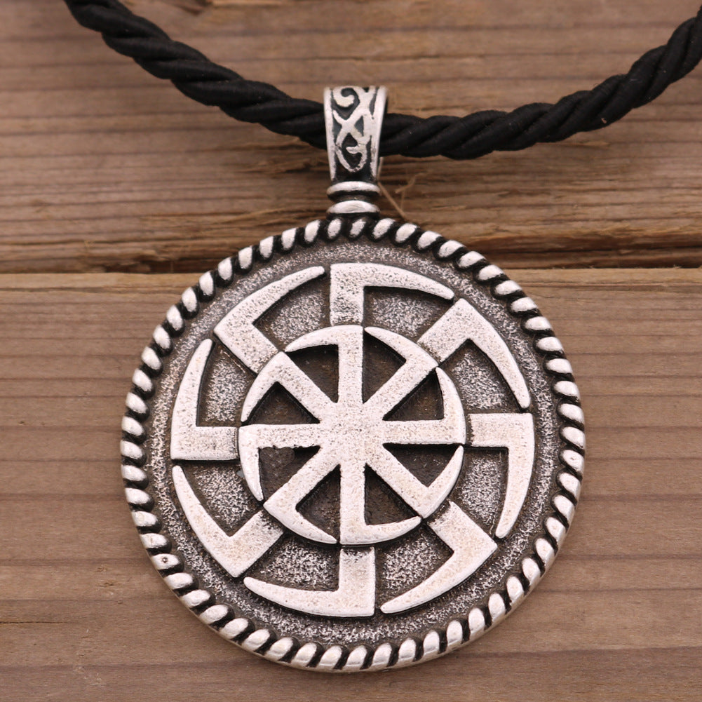 Viking Kolovrat Slavic Talisman Sun Wheel Necklace - Norse Legacy Collection