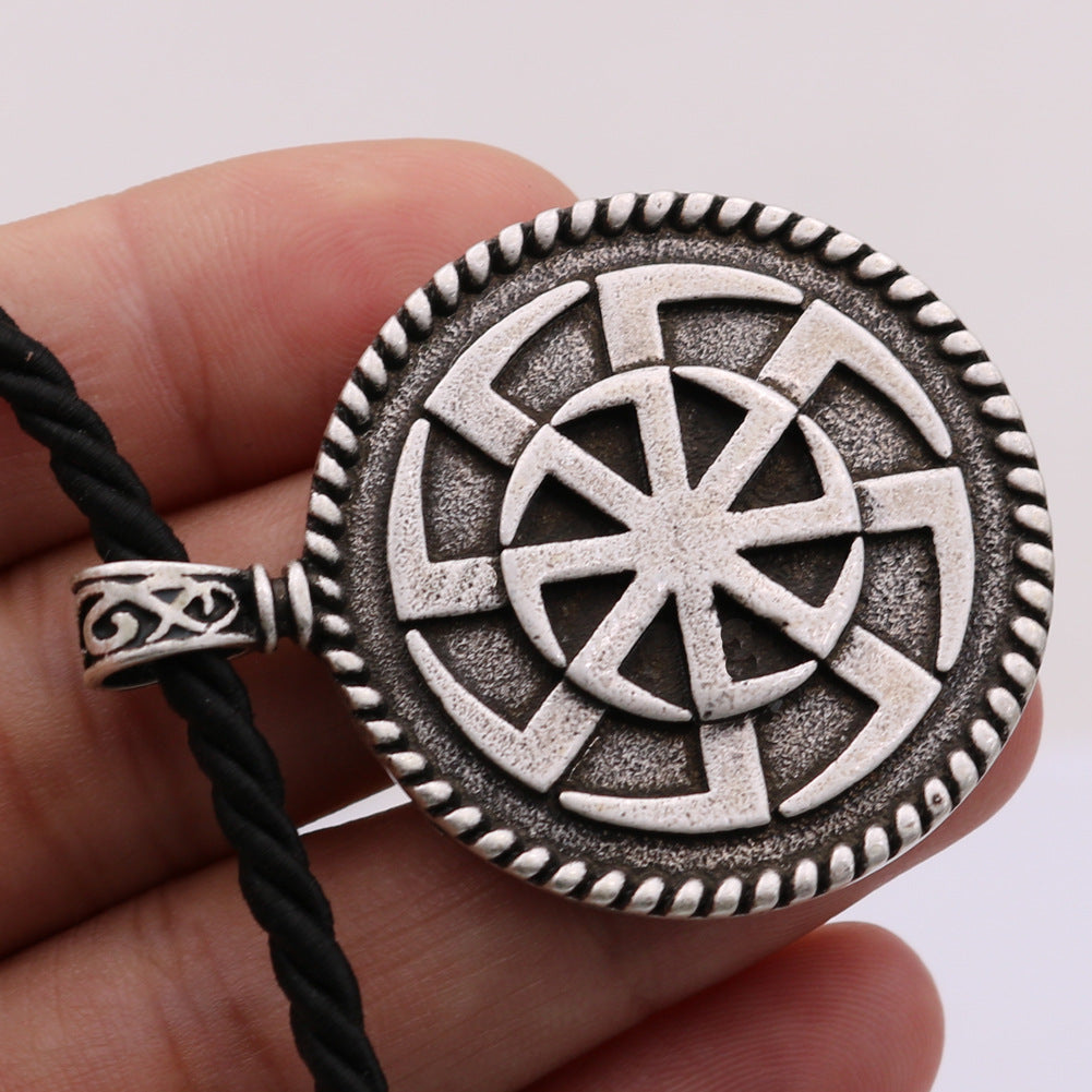 Viking Kolovrat Slavic Talisman Sun Wheel Necklace - Norse Legacy Collection