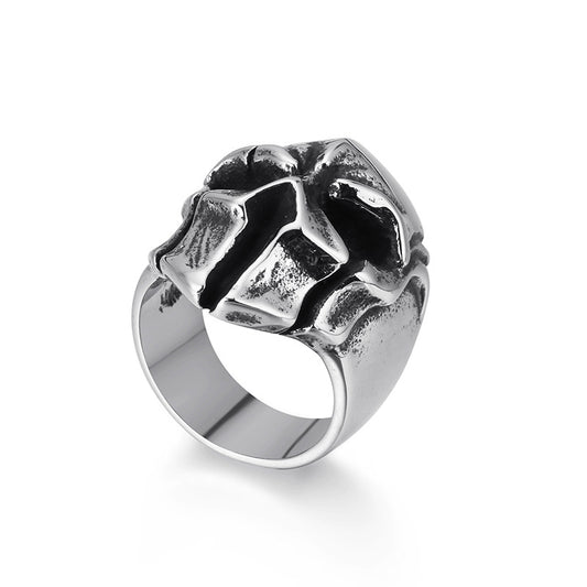 Punk Retro Skull Men's Stainless Steel Rings - Wholesale Jewelry for European and American Styles