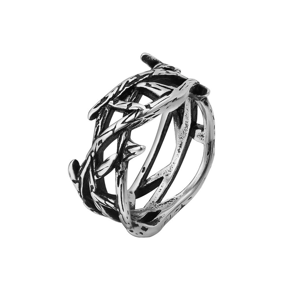 Retro Jesus Thorn Crown Titanium Steel Ring - Wholesale European & American Personalized Jewelry