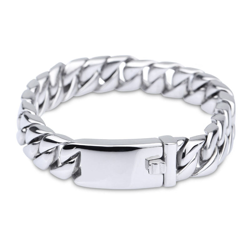 Korean-Inspired Simple Titanium Steel Bracelet for Men - Trendy Fashion Accessory