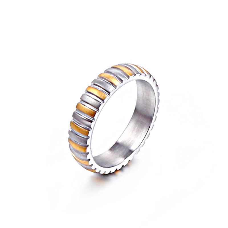 Trendy Titanium Steel Punk Ring for Men - Versatile Stainless Steel Jewelry