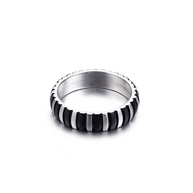 Trendy Titanium Steel Punk Ring for Men - Versatile Stainless Steel Jewelry