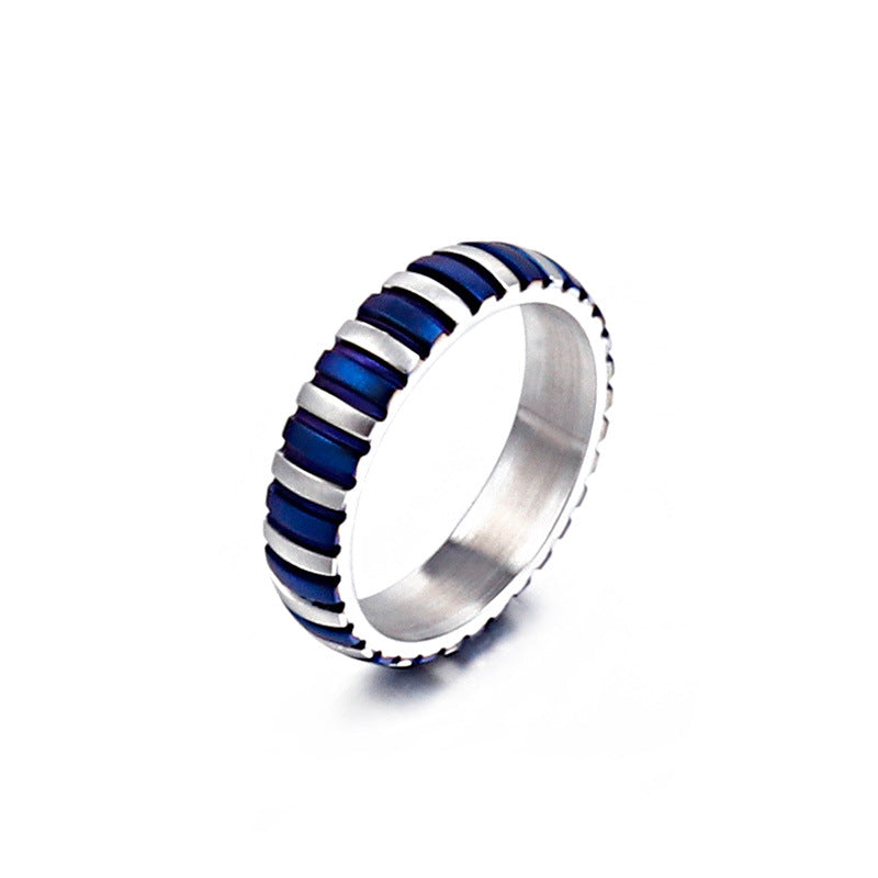 Trendy Titanium Steel Punk Ring for Men - Versatile Stainless Steel Jewelry