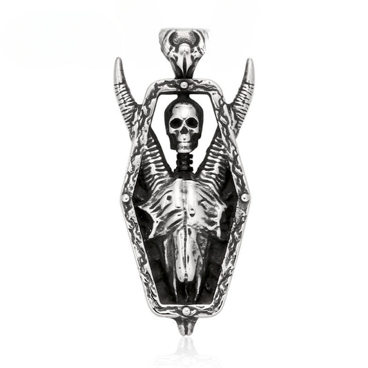 Wholesale European and American Punk Style Retro Stainless Steel Sheephead Pendant for Men