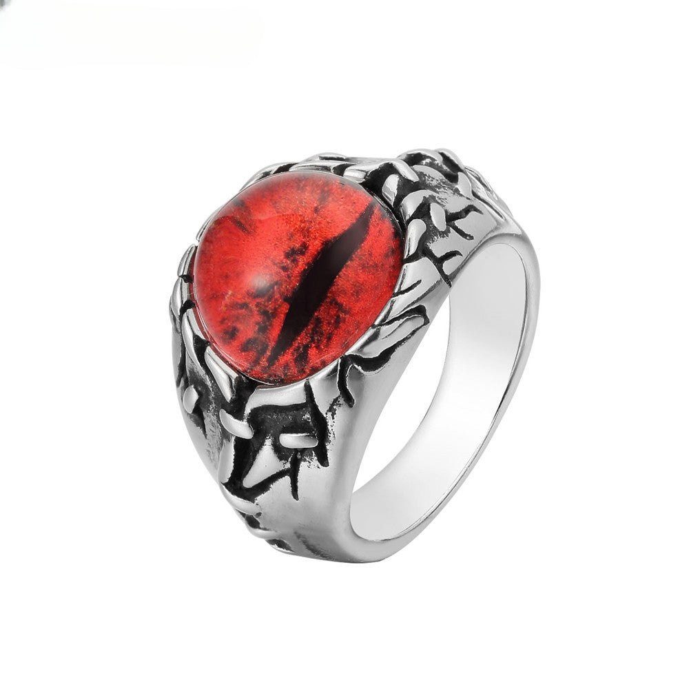 Devil Eye Titanium Steel Ring for Men