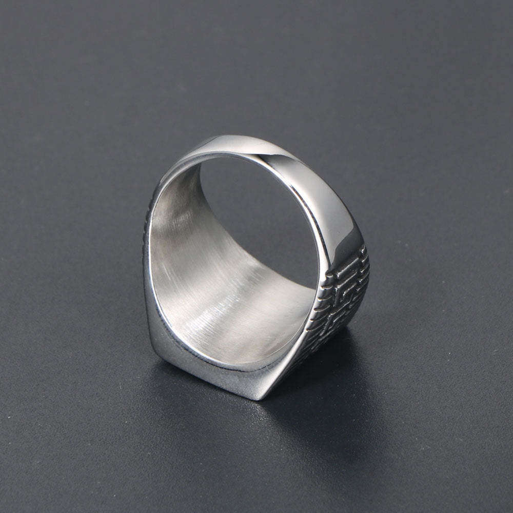 Trendy Retro Fire Ring for Men - Cross-border E-commerce Fashion Accessory