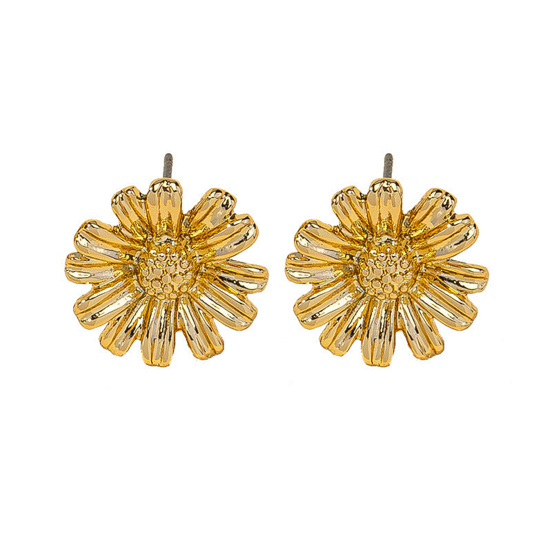 Alloy Flower Daisy Earrings Set - European and American Style Fashion Accessories