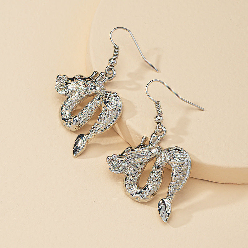 Metal Dragon Earrings - Vienna Verve Collection