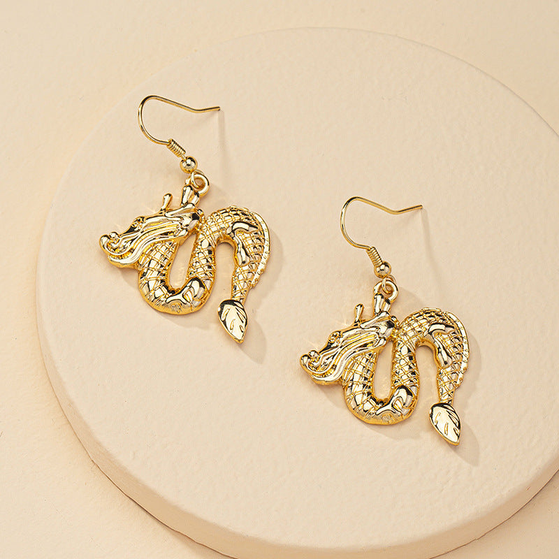 Metal Dragon Earrings - Vienna Verve Collection