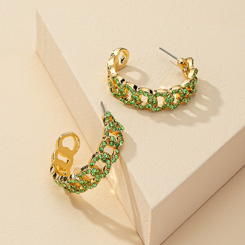 Exaggerated Personality Chain Buckles Earrings - Vienna Verve Collection