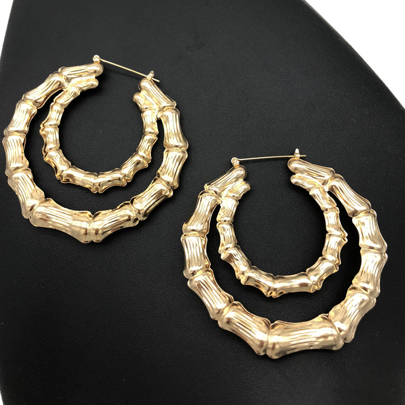 Bamboo Joint Nightclub Statement Earrings - Vienna Verve Collection