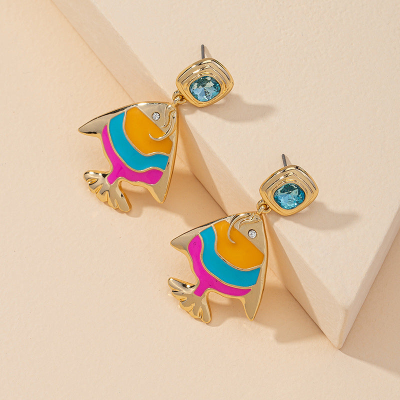 Dripping Oil Fish Earrings - Vienna Verve Collection