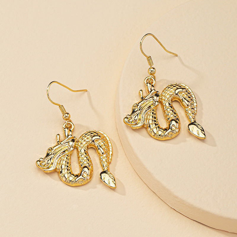 Metal Dragon Earrings - Vienna Verve Collection