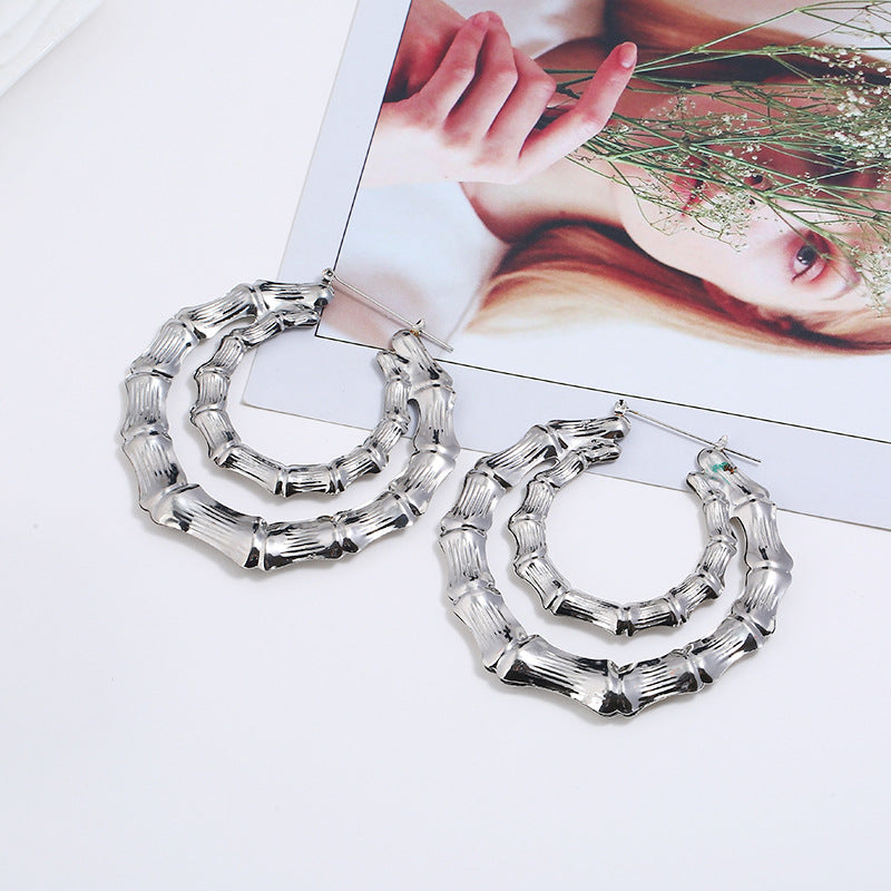 Bamboo Joint Nightclub Statement Earrings - Vienna Verve Collection