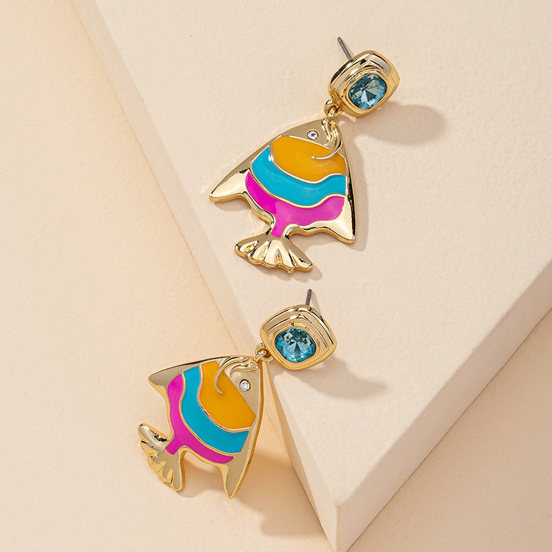 Dripping Oil Fish Earrings - Vienna Verve Collection