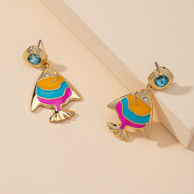 Dripping Oil Fish Earrings - Vienna Verve Collection