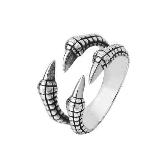 Eagle Claw Split Shank Titanium Steel Ring for Men