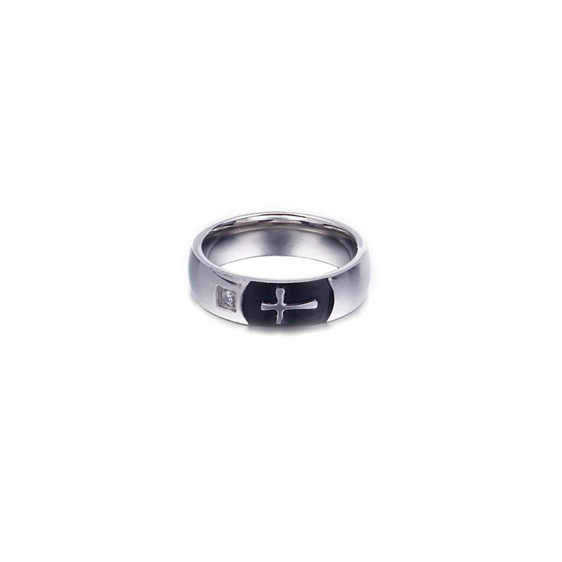 Creative Cross Couples Ring for Men - Simple European and American Design by Planderful